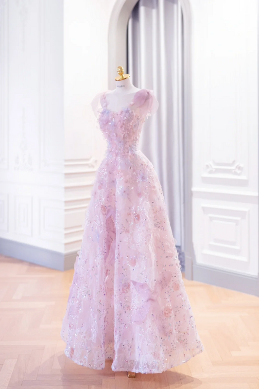 Elegant Glamour Ball Gown Pink Tulle Prom Gowns Party Dress Classy Gowns Evening Dresses DP896