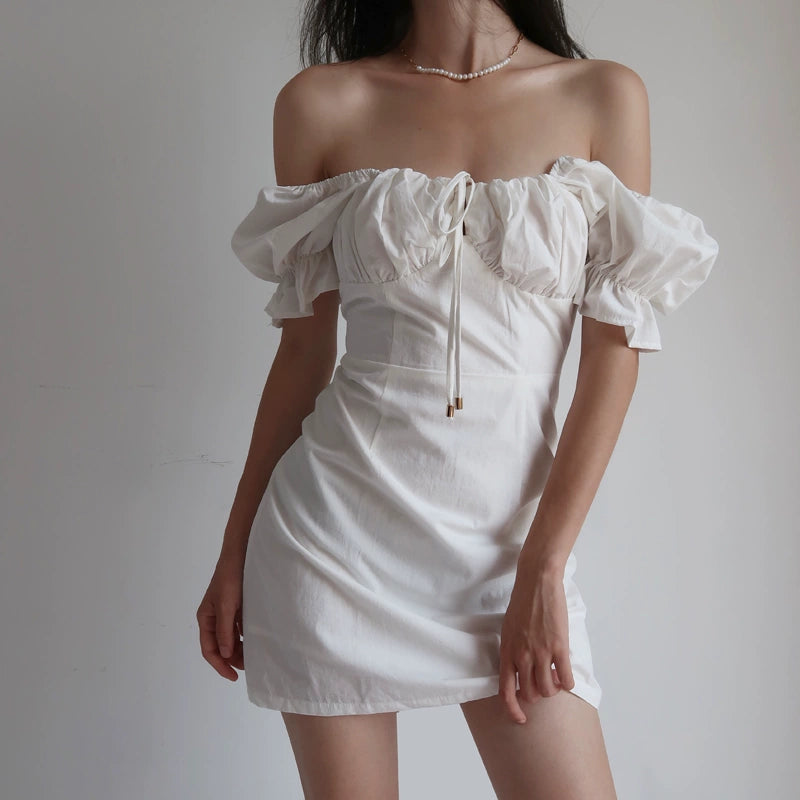 White  Women's Dress S711