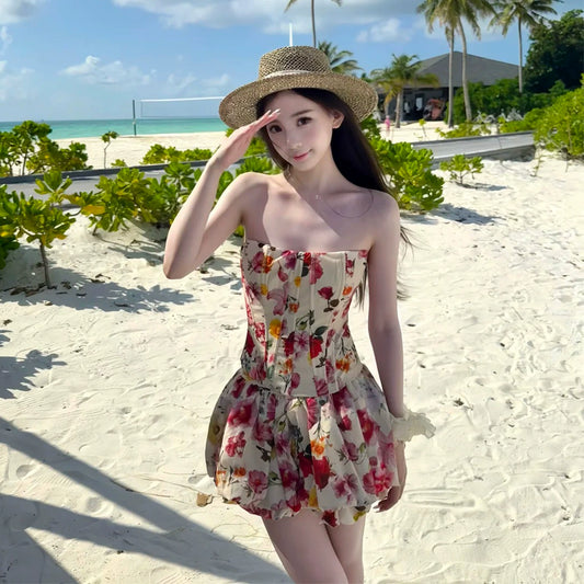 Robe fleurie pour femme S949