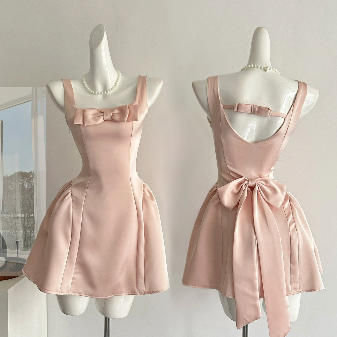 Cute A Line Square Neckline Summer Dress Holiday Party Outfits For Women DP0090
