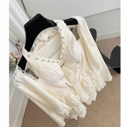 Sexy A line Halter Neckline White Lace Summer Dress Holiday Party Outfits For Women DP0107