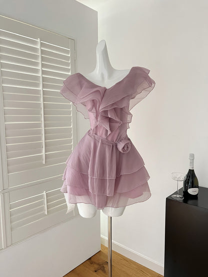 Cute A Line V Neckline Layers Summer Dress Holiday Party Outfits For Girls DP0148