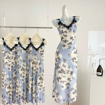 Sexy Sheath Straps Floral Summer Dress Holiday Party Birthday Outfits For Women DP0140