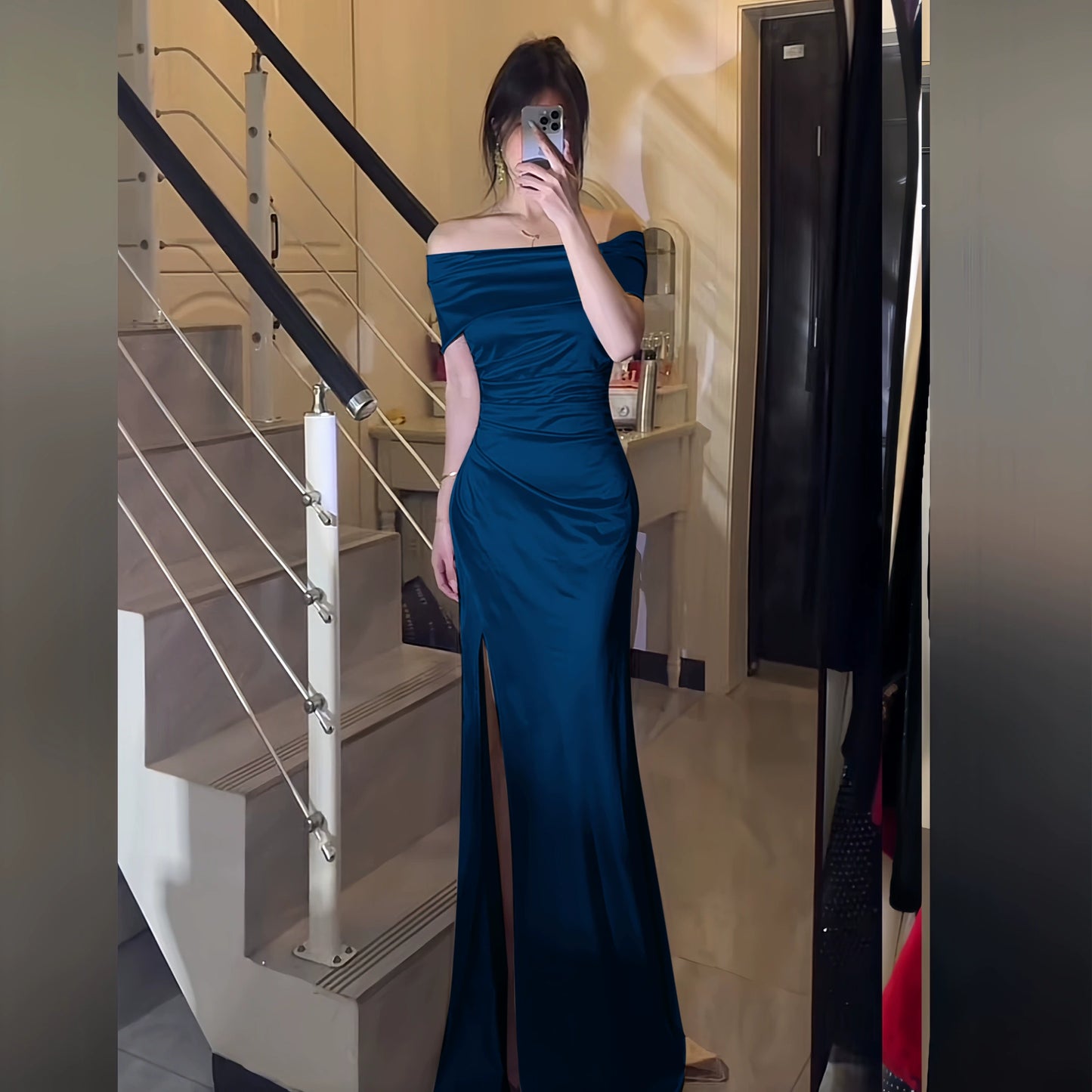 Robe bleue pour femme S101