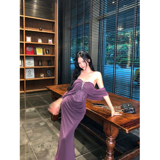 Fashion Purple Women‘s Dress S421