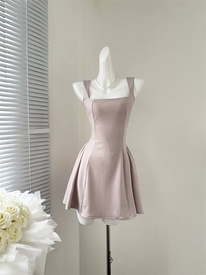 Süße und Nische Sommer Temperament hohe Taille Design Frauen Kleid DP0006