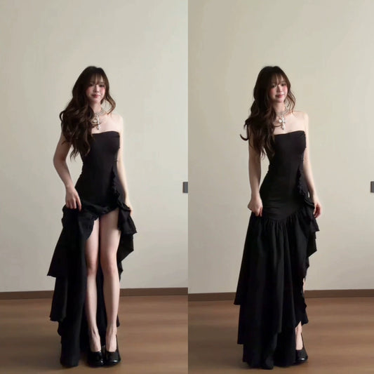 Schwarzes Kleid S729