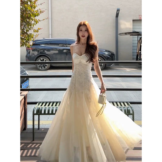 Robe jaune tendance S738