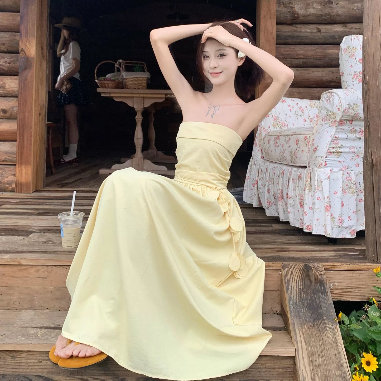 Yellow Women's Dress S178