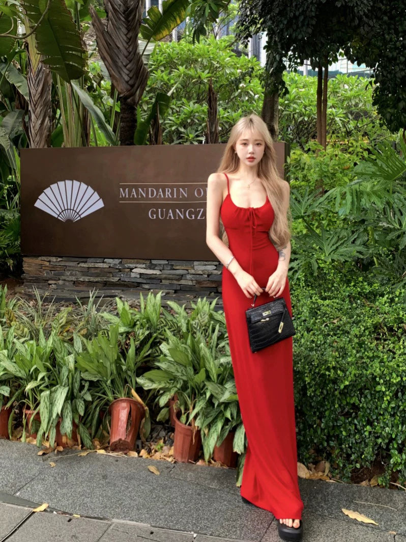 Chic Burgundy Dress S448