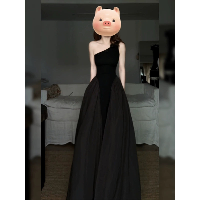 Robe noire tendance S754