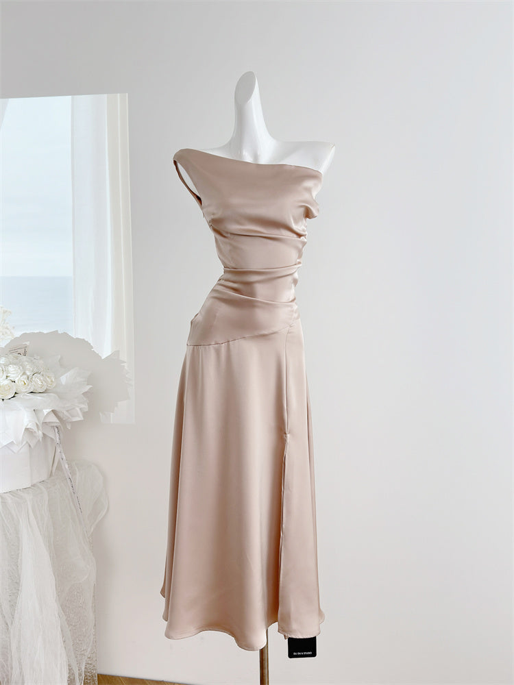 Sexy Mermaid Satin Summer Beach Dress Holiday Party Casual Outfits For Girls DP1402