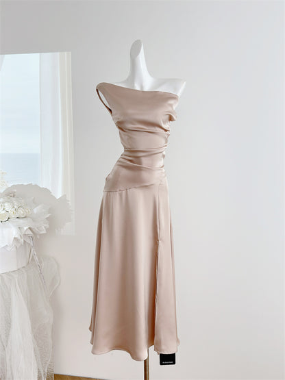 Sexy Mermaid Satin Summer Beach Dress Holiday Party Casual Outfits For Girls DP1402