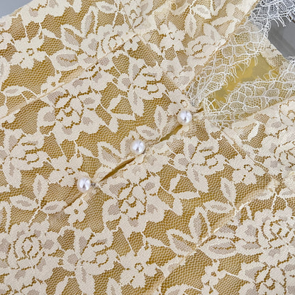 Sexy Sheath V Neckline Yellow Lace Summer Dress Holiday Party Outfits For Women DP0114