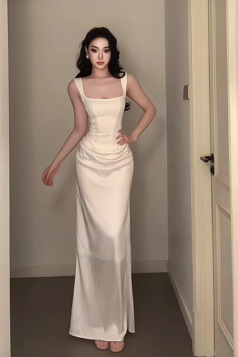 White  Women's Dress S698