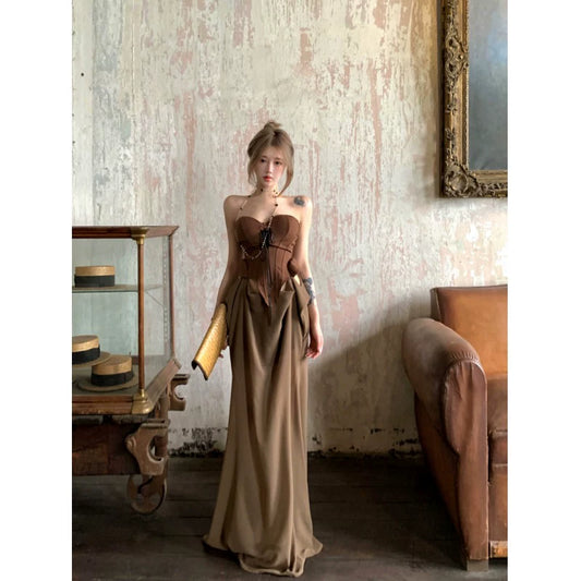 Brown Women's Dress S506