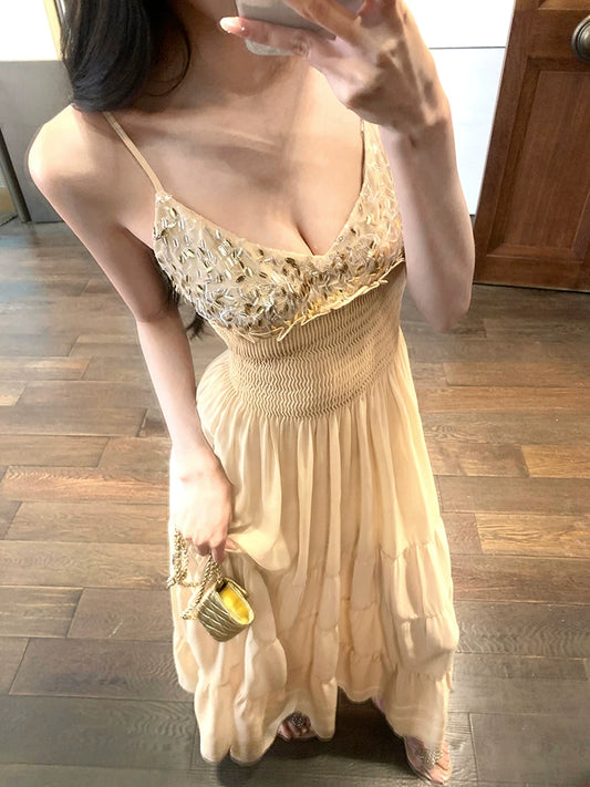 Chic Yellow Dress S488