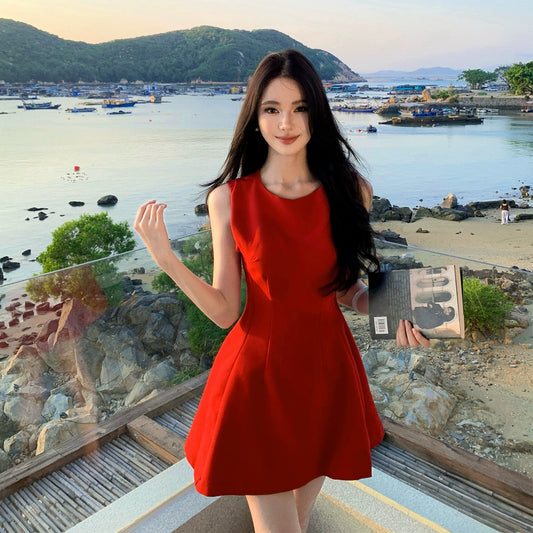 Robe rouge pour femme S941