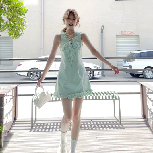 Robe verte pour femme S943