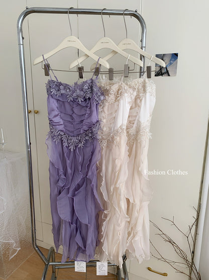 Cute A Line Spaghetti Straps Layers Summer Dress Holiday Party Outfits For Girls DP1399