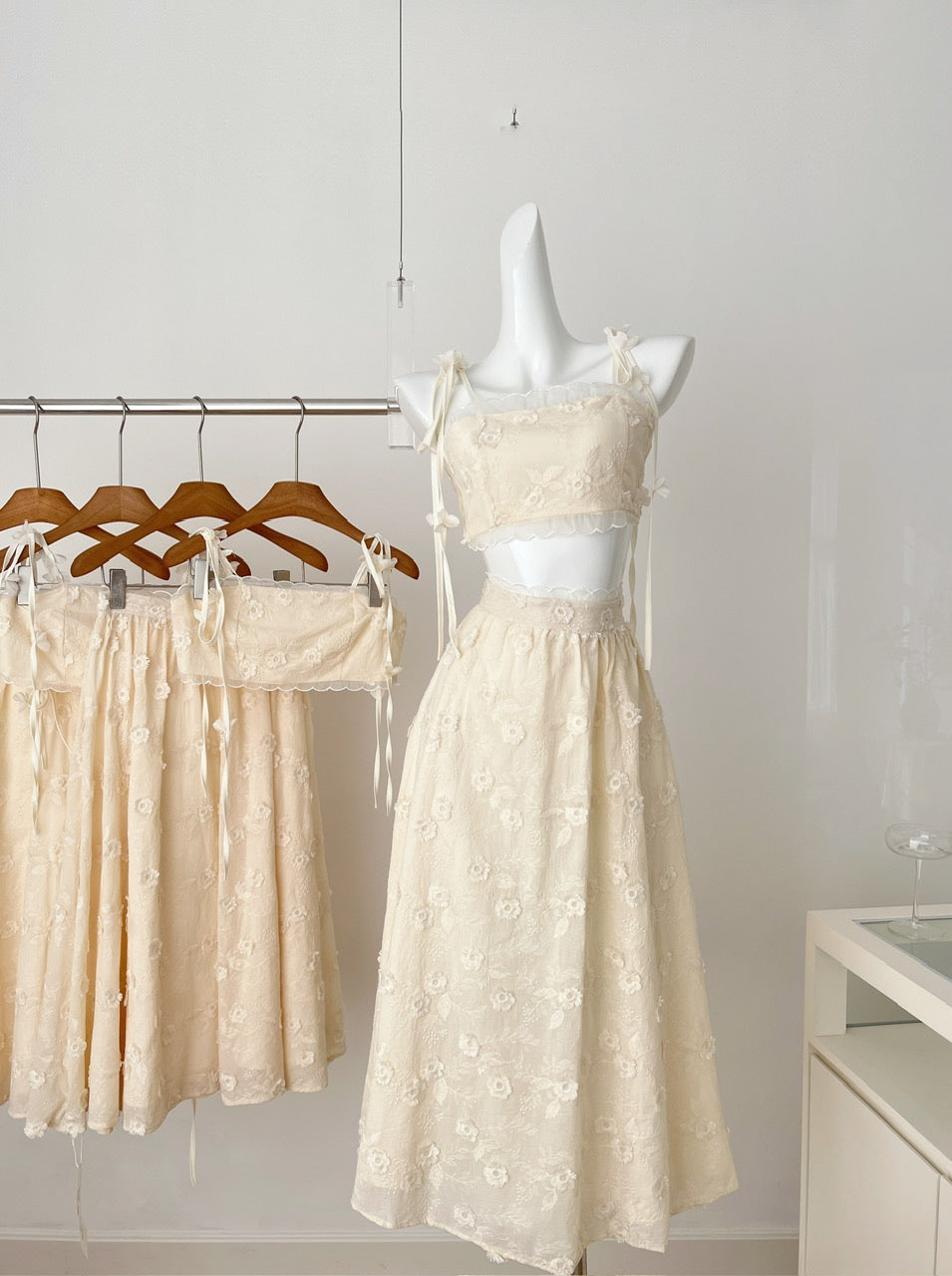 Robe d'été 2 pièces à bretelles spaghetti, jolie robe trapèze, tenue de vacances, de fête, d'anniversaire, pour femme, DP0125