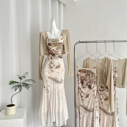 Sweet Mermaid 2 Piece Long Women Summer Holiday Holiday Dresses DP0022