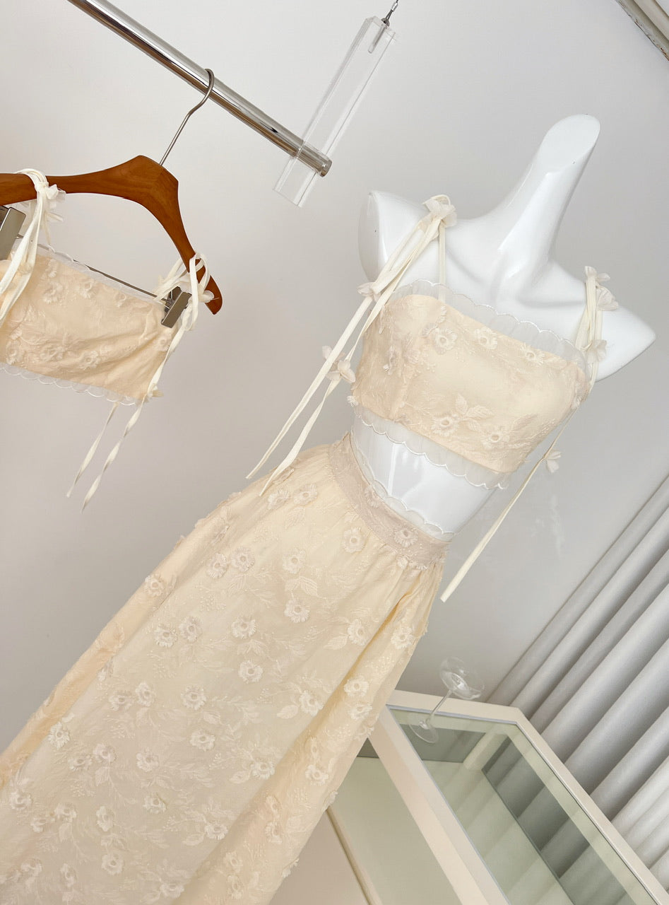 Robe d'été 2 pièces à bretelles spaghetti, jolie robe trapèze, tenue de vacances, de fête, d'anniversaire, pour femme, DP0125