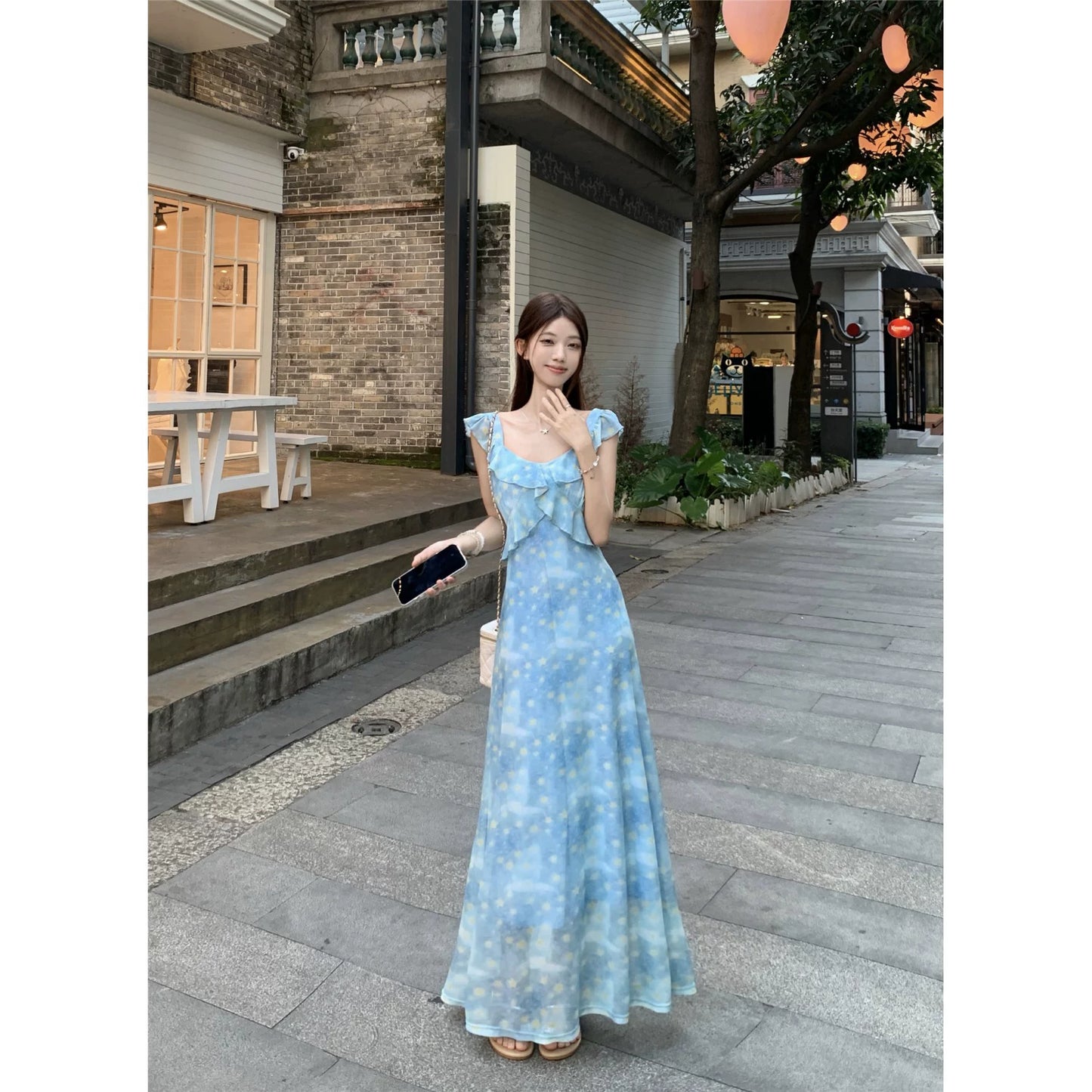 Fashion Blue Women‘s Dress S379