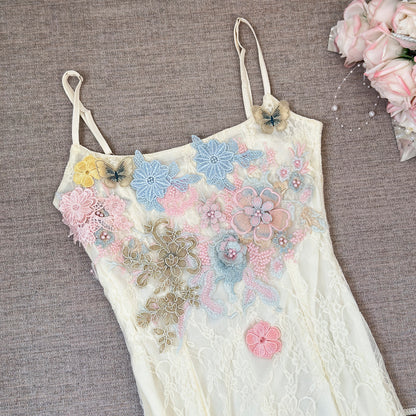 Sexy Mermaid Spaghetti Straps Lace Birthday Party Dress Summer Holiday Outfits For Women DP0132