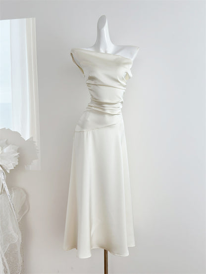 Sexy Mermaid Satin Summer Beach Dress Holiday Party Casual Outfits For Girls DP1402