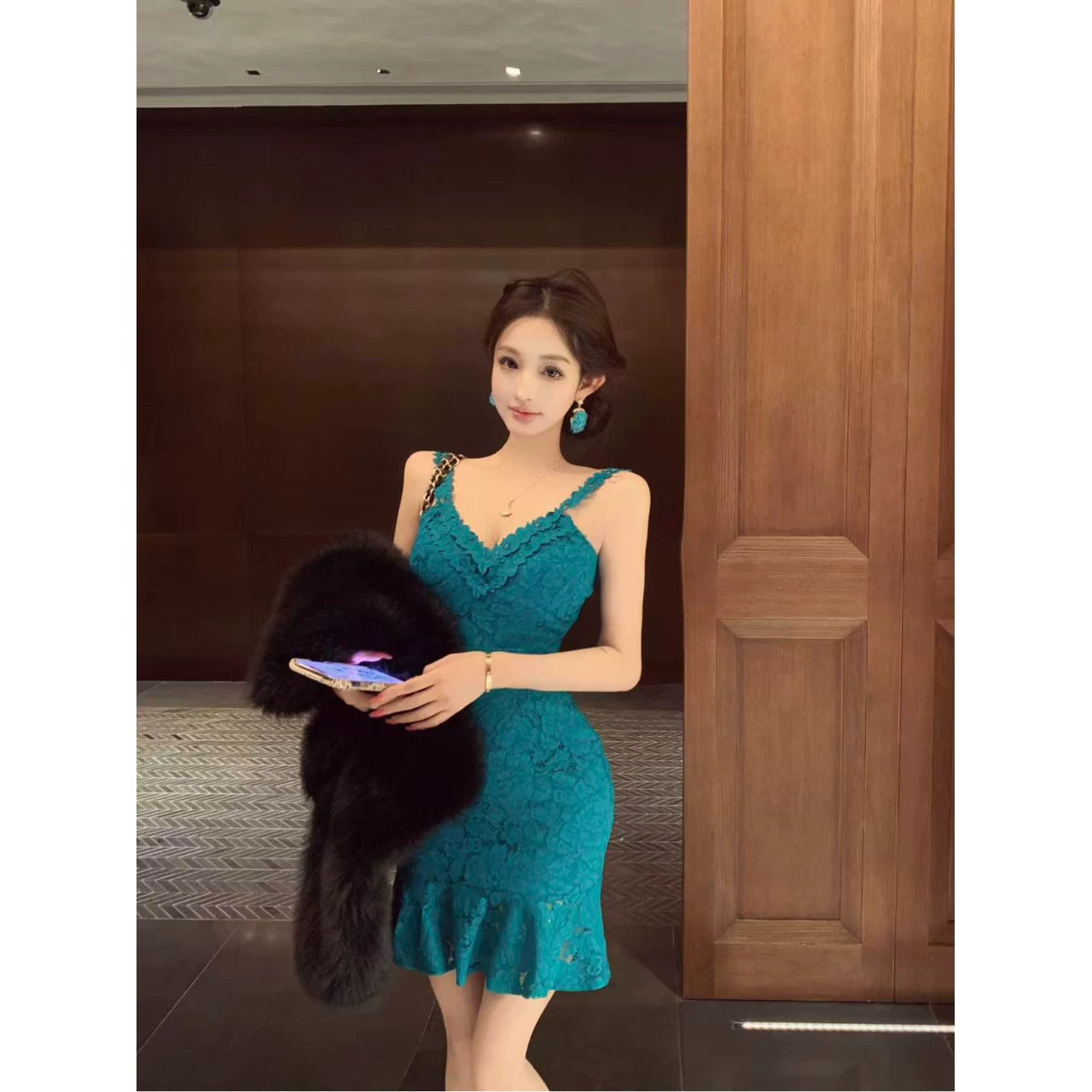 Fashion Blue Women‘s Dress S380