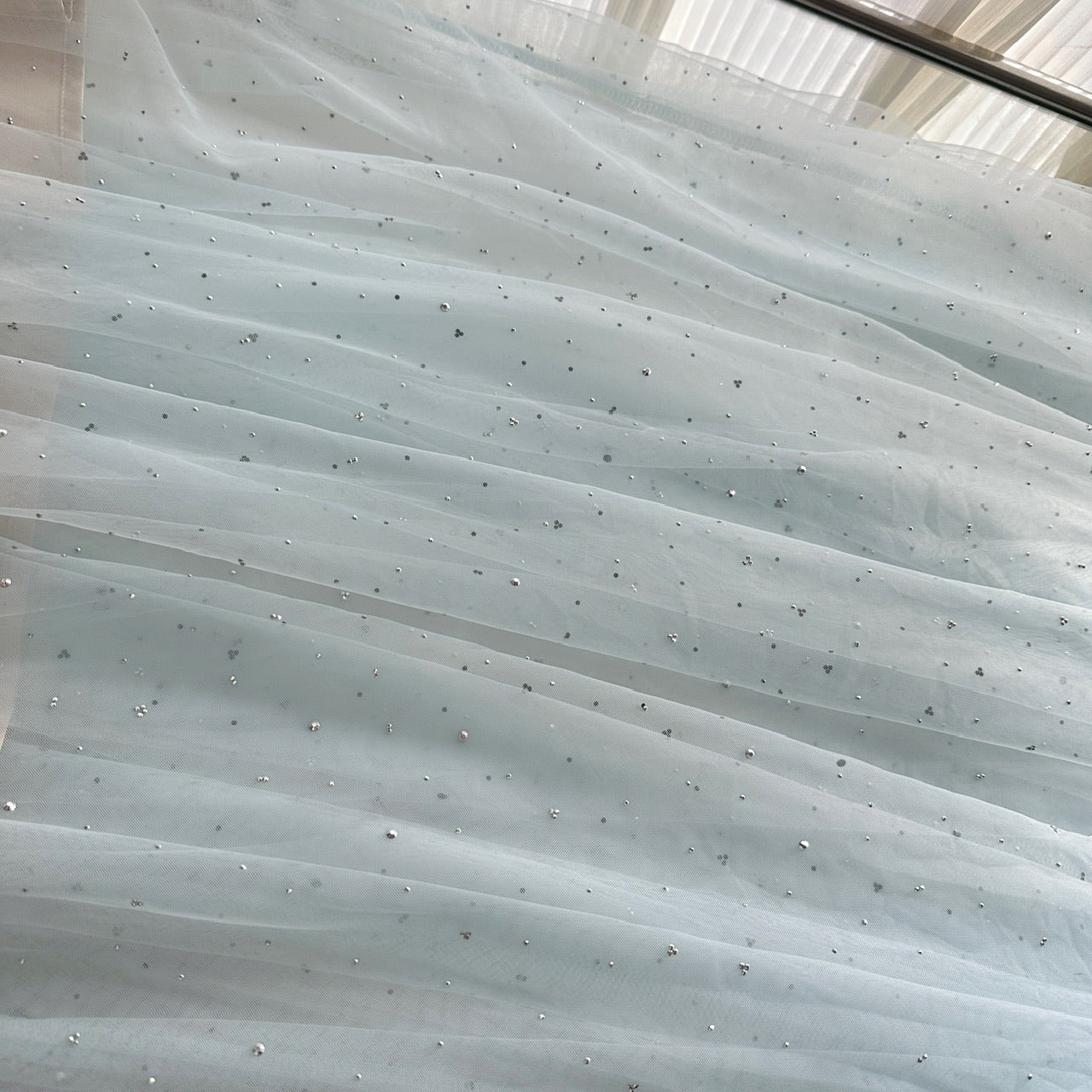 Sexy A Line Spaghetti Straps Blue Tulle Summer Dress Holiday Party Birthday Outfits For Teens DP0142