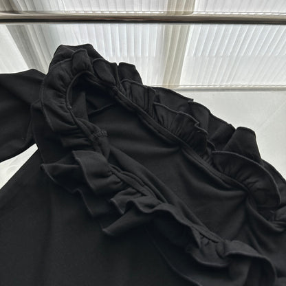 Robe d'été noire à épaules dénudées et coupe trapèze pour femme, tenue de fête ou de vacances, DP0094