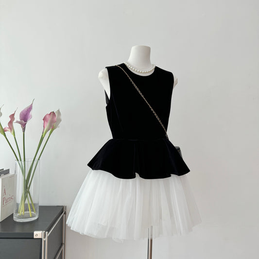 Sexy A-Linie Juwelenausschnitt Schwarzes kurzes Sommerkleid Urlaubsparty-Outfits für Frauen DP0117