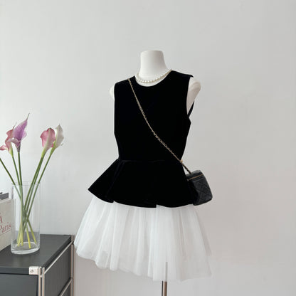 Sexy A line Jewel Neckline Black Short Summer Dress Holiday Party Outfits For Women DP0117