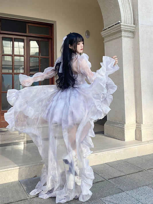 Vintage Ball Gown Lilac Short Mini Summer 18th Birthday Dress Lolita Dress Birthday Outfits W1252