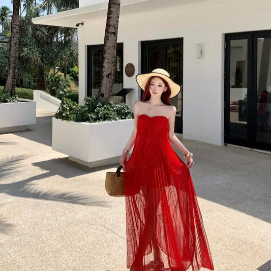 Robe rouge pour femme S939