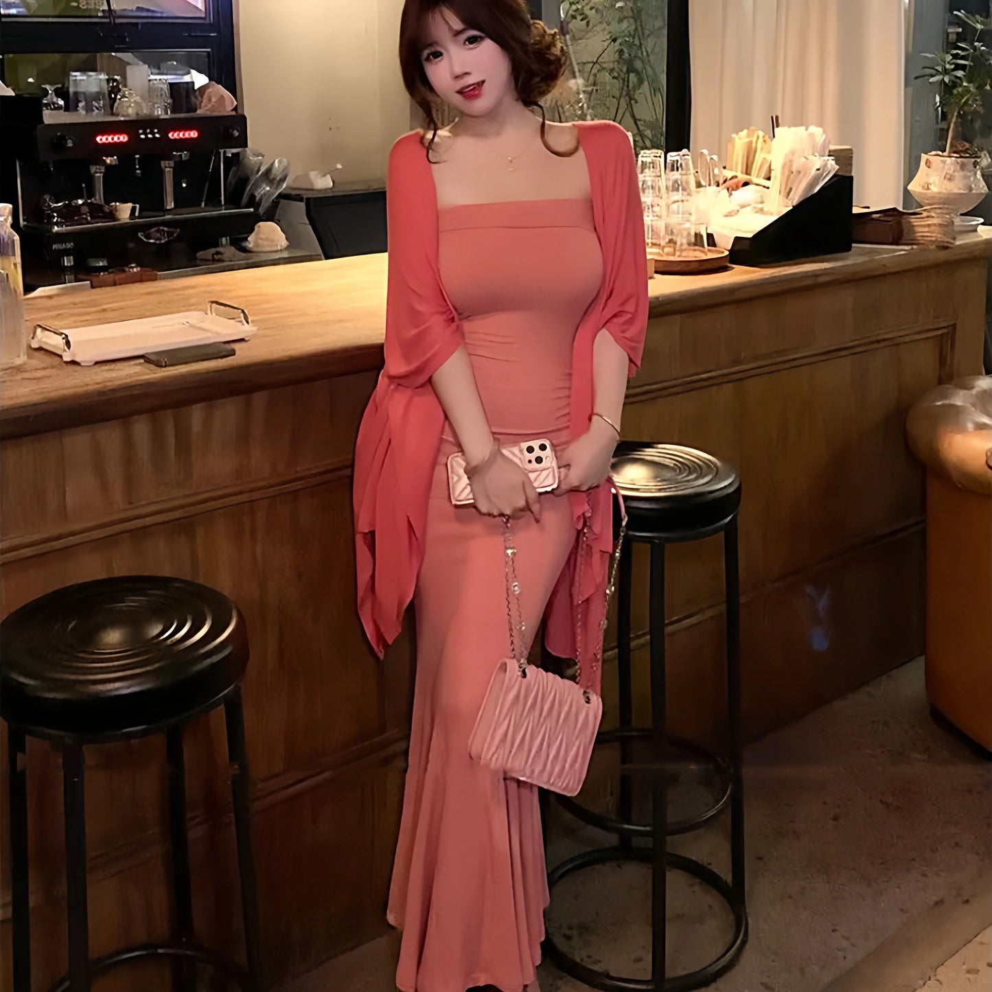 Coral Women's Dress  S182