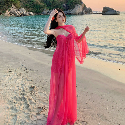 Robe rose pour femme S942