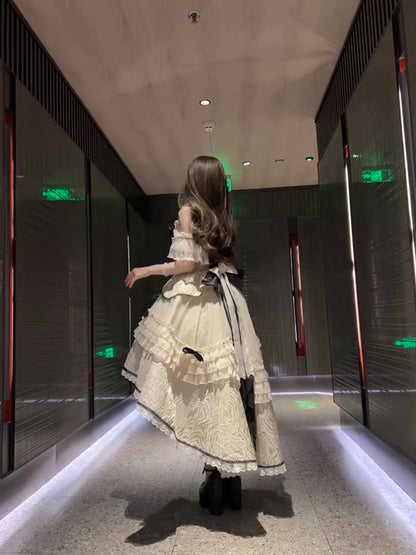 Cute High Low Square Neck Lace Summer 18th Birthday Dress Lolita Dress Birthday Outfits W1255