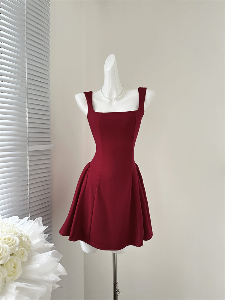 Süße und Nische Sommer Temperament hohe Taille Design Frauen Kleid DP0006