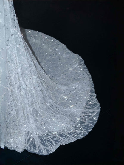 Robe de bal longue style sirène vintage à paillettes gris argenté, tenue de soirée, de remise de diplôme, d'anniversaire, D2716