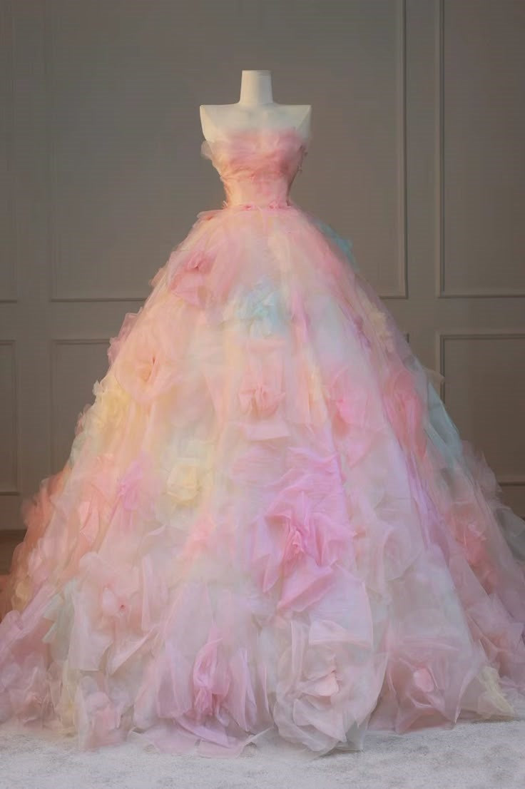 Hübsches Ballkleid Schatz Rosa Blumen Tüll Lange Quinceanera Kleid Formale Kurzen Ärmeln Blumen Vestido De 15 Anos Süße 16 Kleid W0283