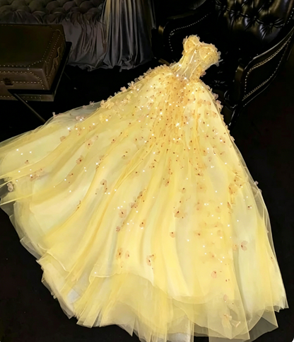 Unique  Ball Gown Sweetheart Pink Tulle Long Quinceanera Dresses Sweet 16 Dress Formal  Vestido De 15 Anos W0293