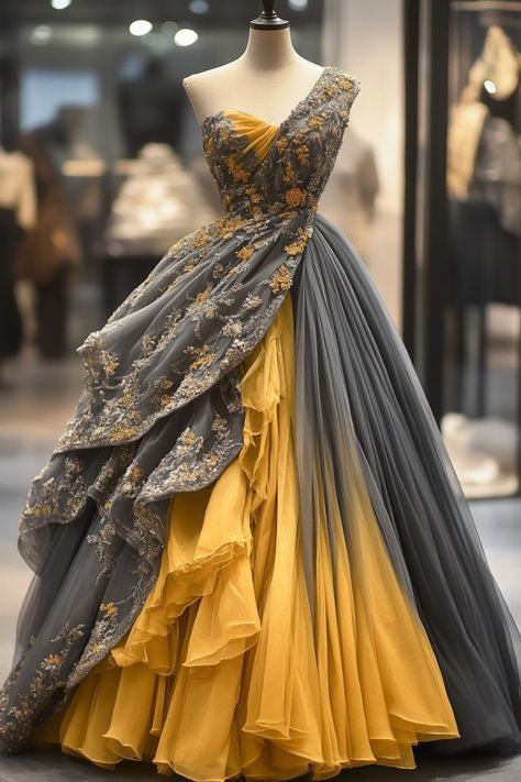 Hübsches Ballkleid Eine Schulter Gelb Spitze Lange Quinceanera Kleid Formale Kleider Vestido De 15 Anos Süße 16 Kleid W0320