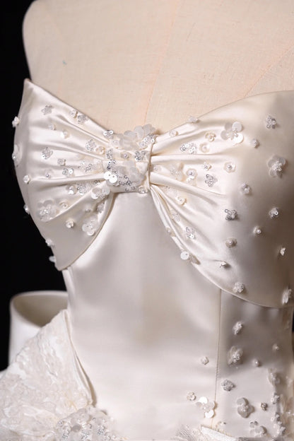 Simple Wedding Dress Sheath Strapless Summer Short Wedding Dresses Bride Dress Bridal Gowns With Bow W1189
