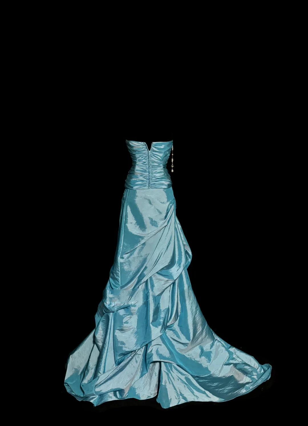 Hübsches Ballkleid Schatz Blau Taft Lange Quinceanera Kleid Formale Kleider Vestido De 15 Anos Süße 16 Kleid W841
