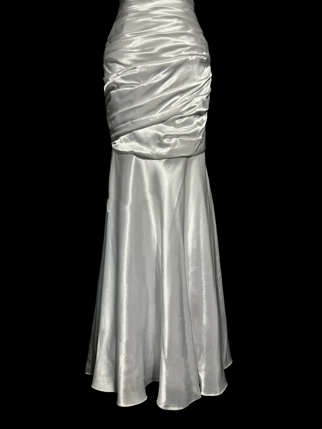 Robe de bal longue en satin blanc style sirène vintage, décolleté en cœur, tenue de soirée pour 20e anniversaire, robe de remise de diplôme, W845