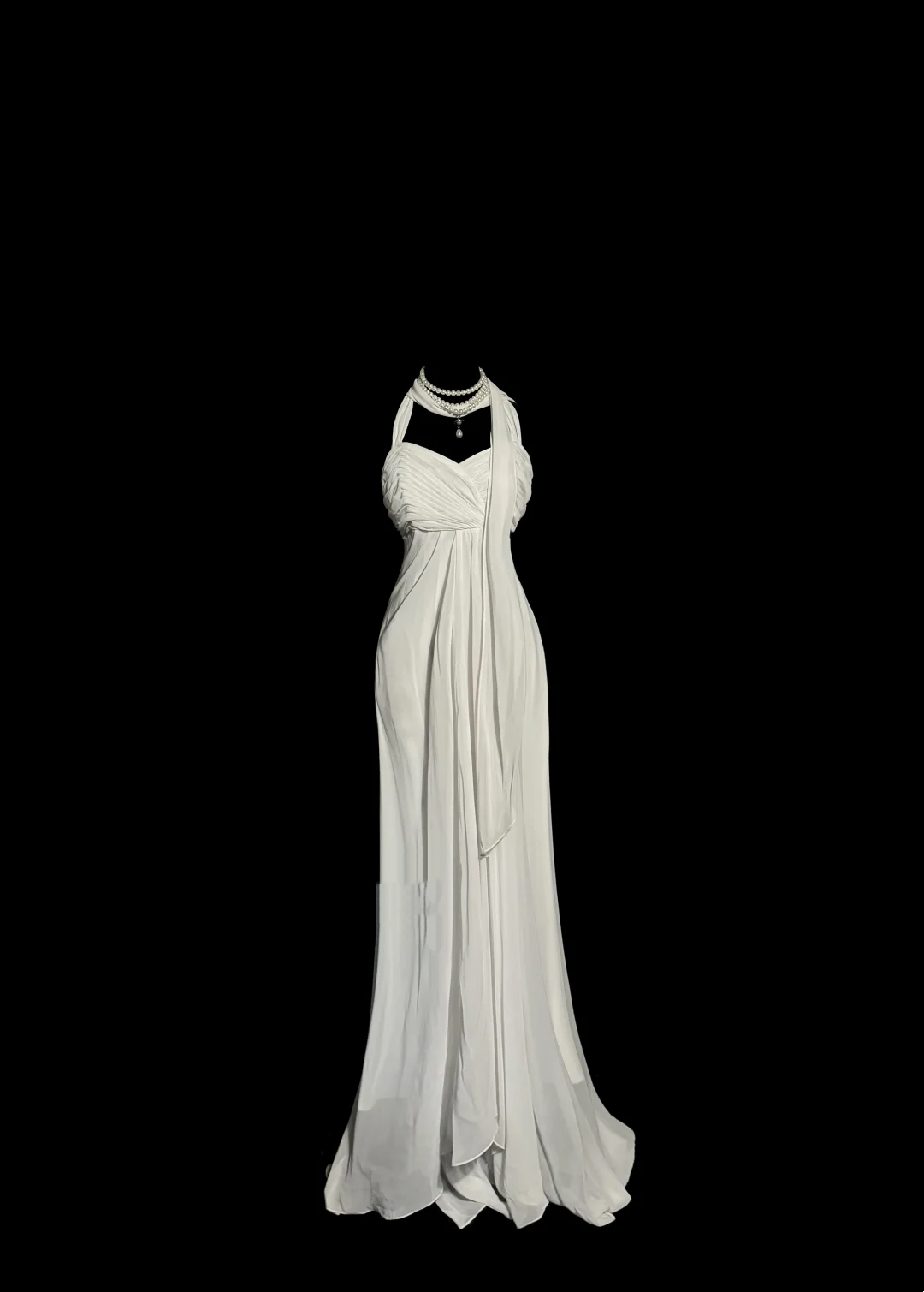 Robe de mariée vintage fourreau dos nu en mousseline de soie blanche, longue robe de mariée simple, robes de mariée modestes W856