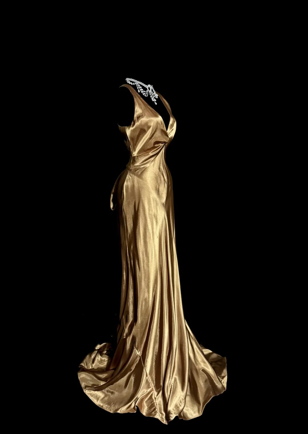 Robe de bal longue en satin style sirène, col en V, style rétro années 1950, style années 1950, tenue de soirée, de remise de diplôme, pour 21e anniversaire, W857